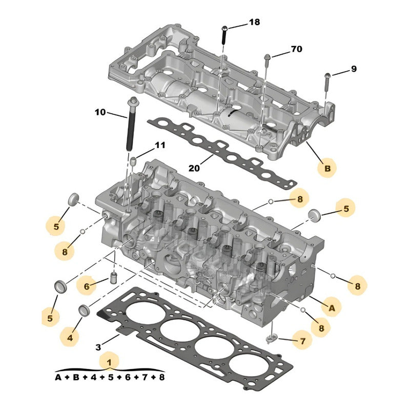 Culata Motor Sola Peugeot Boxer Expert IV - Jumper 2.0 Bluehdi (PEUGEOT / CITROËN / FIAT / OPEL)