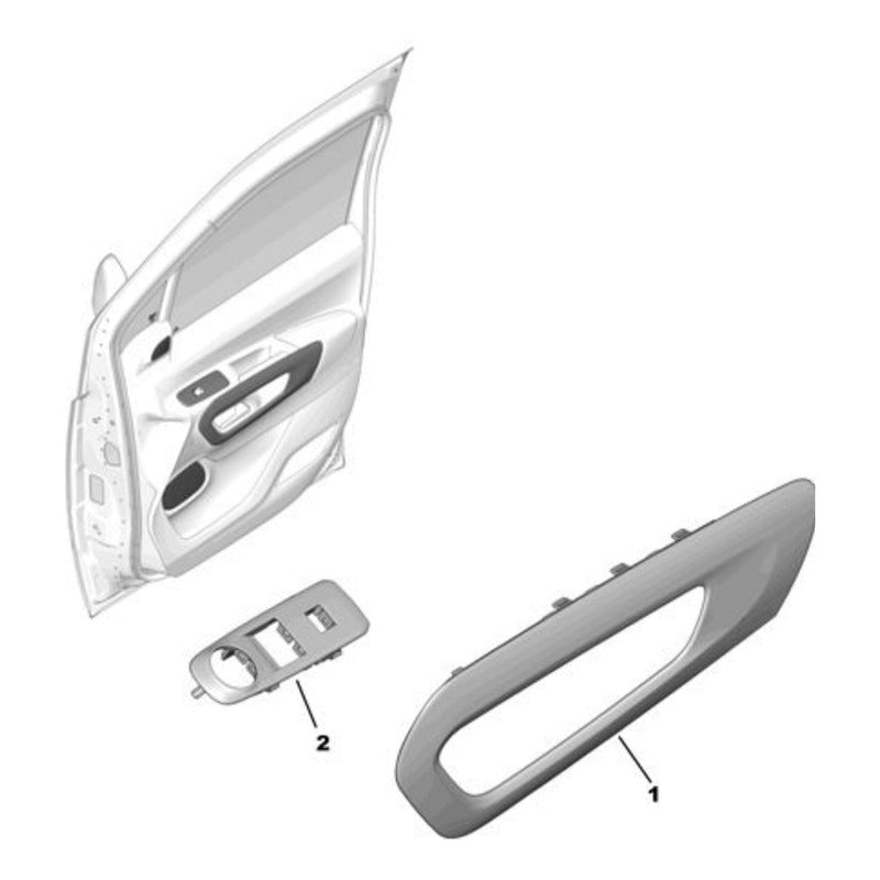 Moldura Botonera Alzavidrios Izquierdo Peugeot Partner Berlingo K9