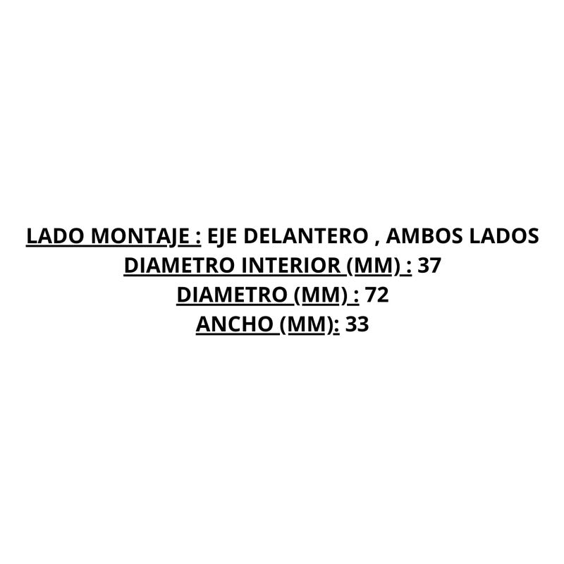 Rodamiento Rueda Delantera Peugeot 301 - 208 / Citroen C-elysse Con ABS (SKF)