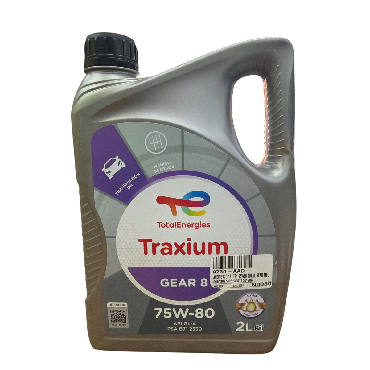 Bidón 2LT Aceite Caja 75W80 GL4 Total