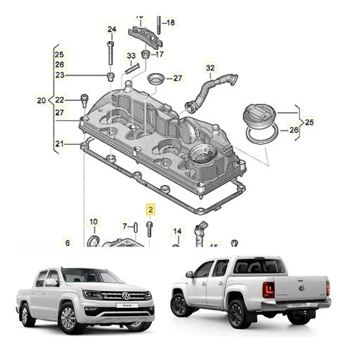 Tapa de Válvulas Volkswagen Amarok Crafter 2.0 TDI ISS
