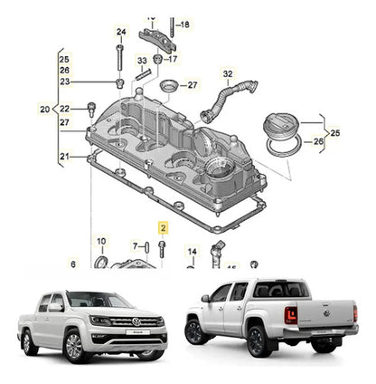 Tapa de Válvulas Volkswagen Amarok Crafter 2.0 TDI ISS