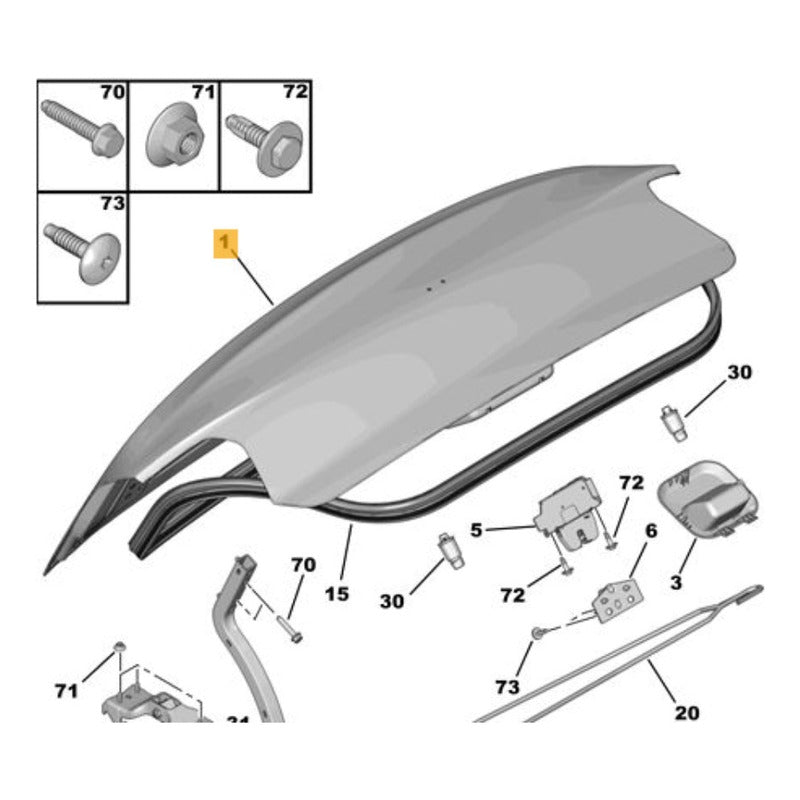 Portalon Tapa Maleta Citroen C-elysee  - Todos -