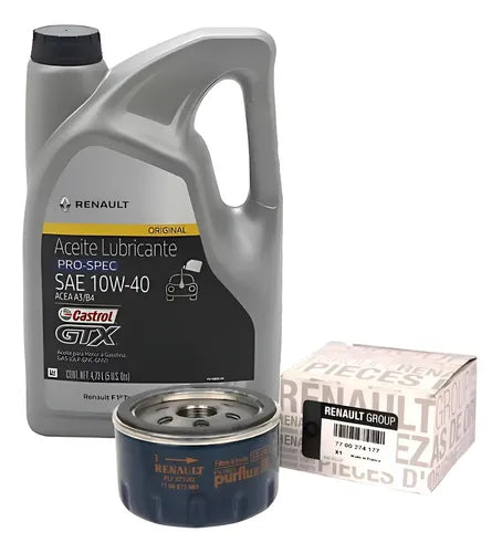 Kit Cambio de Aceite Motor K4M Renault 10W40 Genuino
