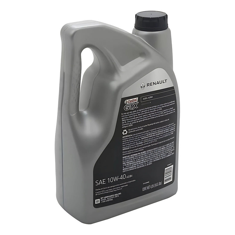 Aceite Original Renault Castrol 10w40 Sintético 5 litros A3/b4