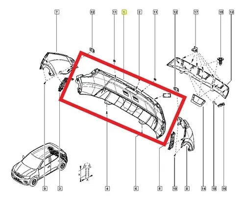 Parachoque Trasero Renault Kwid Original