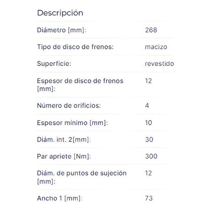 Par Disco Freno Trasero C/maza + Abs Partner - Berlingo B9