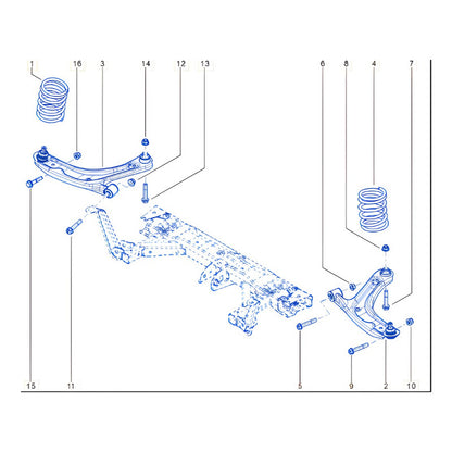 Juego Bandejas Suspension Para Renault Kwid 1.0 2017-2024