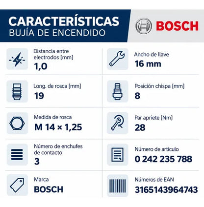 Juego de Bujías Volkswagen Golf A4 2.0 Genuino