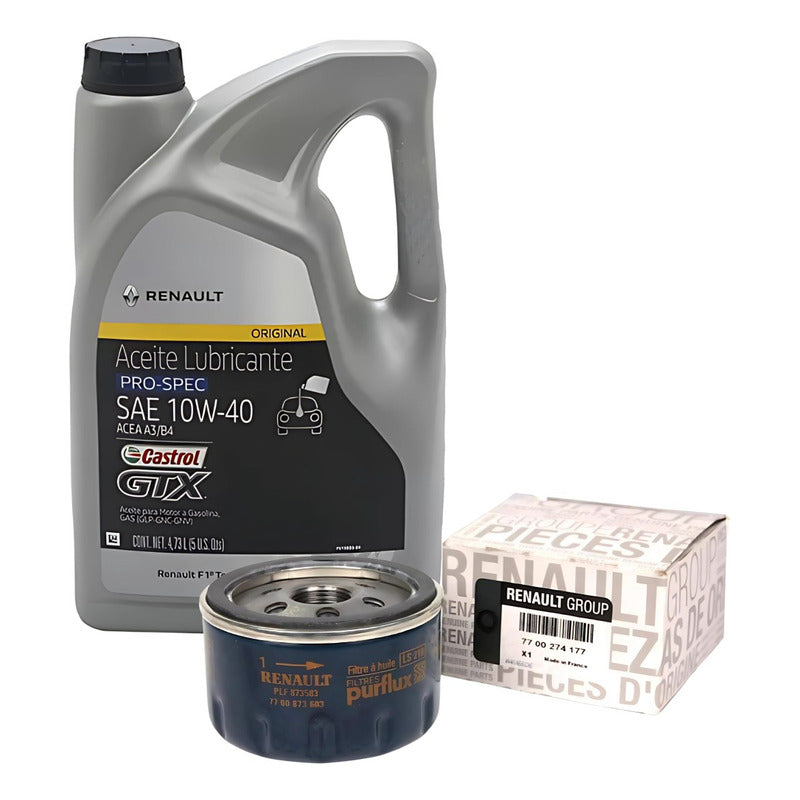 Kit Mantencion Original Renault (10W40) Duster Clio Symbol Megane 1.6