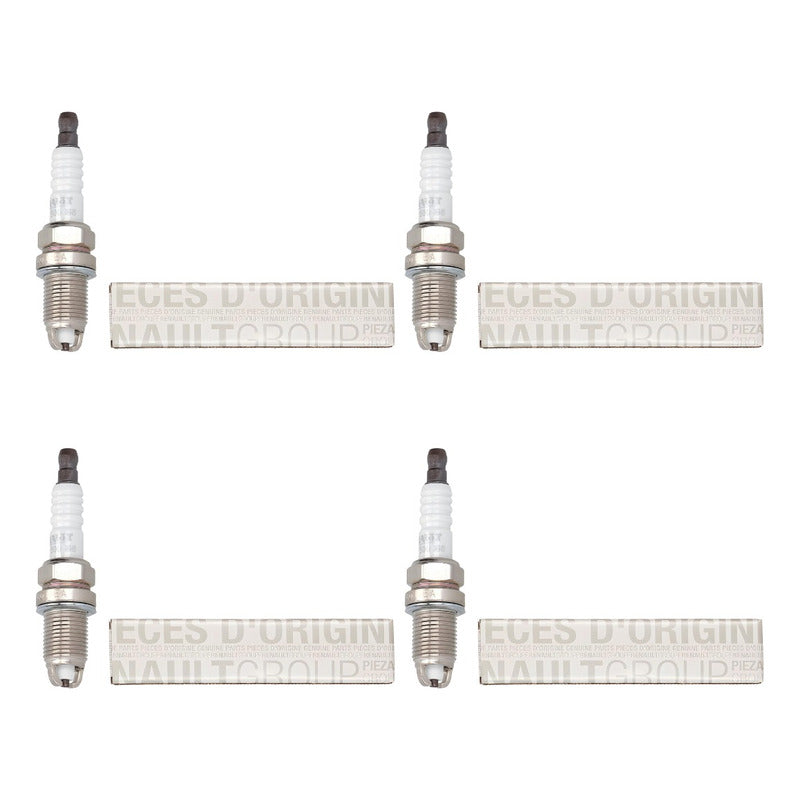 Juego 4 Bujias (2 Electrodos) Renault New Symbol 1.6 20012 - 2022 (Original)