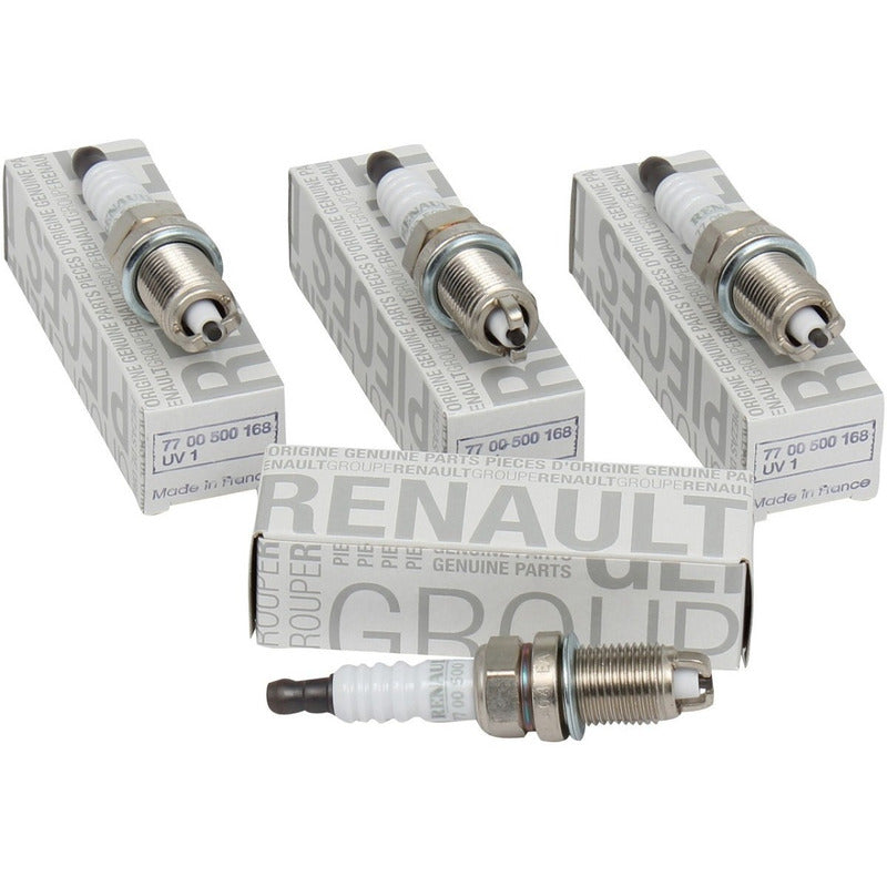 Juego 4 Bujias (2 Electrodos) Renault New Symbol 1.6 20012 - 2022 (Original)